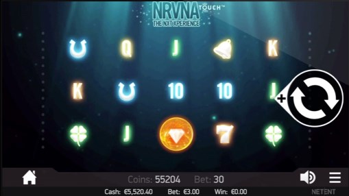 Pokie NRVNA by NetEnt for mobile phone